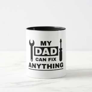 Vater kann alles Textdesign reparieren Tasse