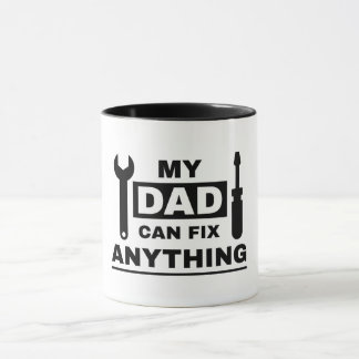 Vater kann alles Textdesign reparieren Tasse