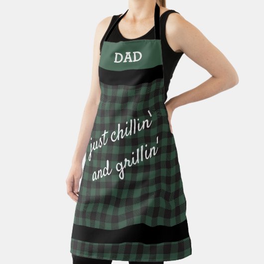 Vater - Kariertes grünes Büffel von Chillin und Gr Schürze (InSitu)