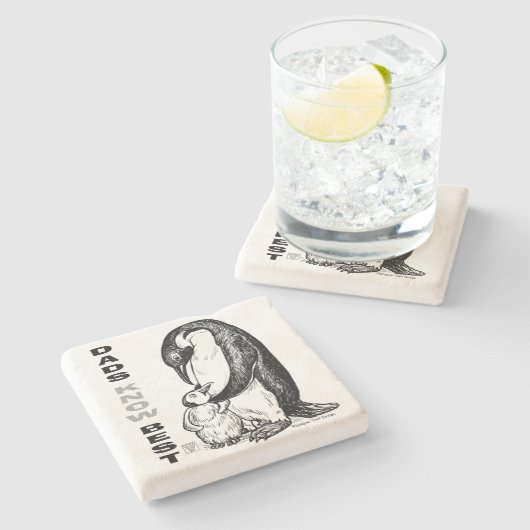 Väter kennen Bestes Steinuntersetzer (Seitenansicht)