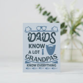 Vater kennen viel, Großpas wissen alles Postkarte (Stehend Vorderseite)