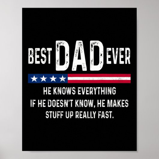 Vater kennt alles Funny Vathers Day Dada F Poster (Vorne)