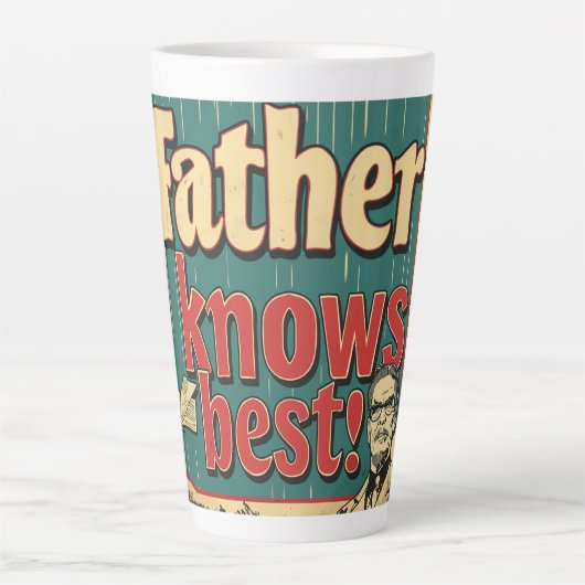 Vater kennt beste digitale Kunst Milchtasse (Vorderseite)