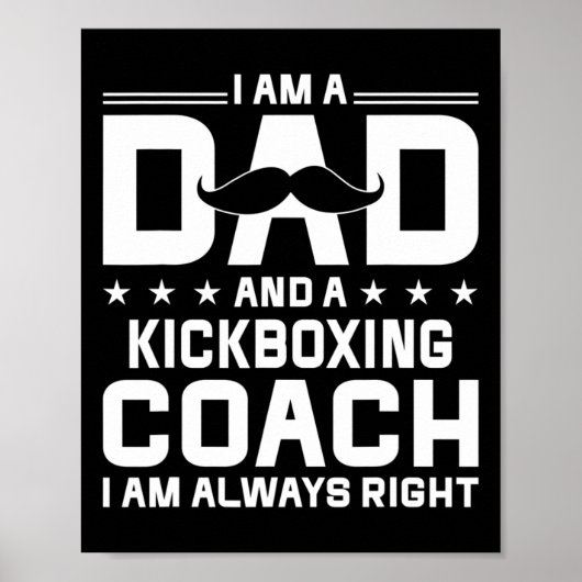 Vater Kickbox-Trainer immer recht Kickbox-Trainer Poster (Vorne)