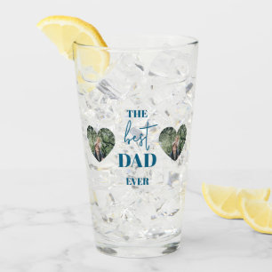 Vater & Kind Foto - Herzrahmen Bester Vater für je Glas