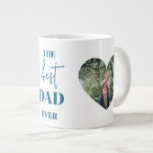 Vater & Kind Foto - Herzrahmen Bester Vater für je Jumbo-Tasse (Vorderseite Rechts)
