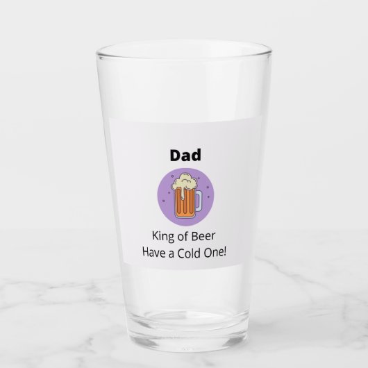 Vater King of Beer Glas (Vorderseite)