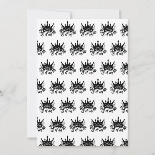 Vater King of my life Vathers Day Einladung (Rückseite)