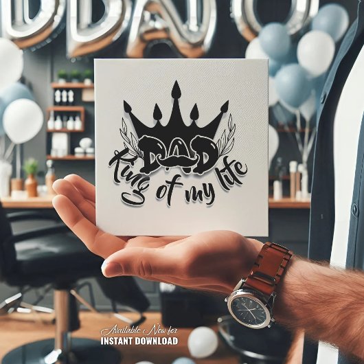 Vater King of my life Vathers Day Karte