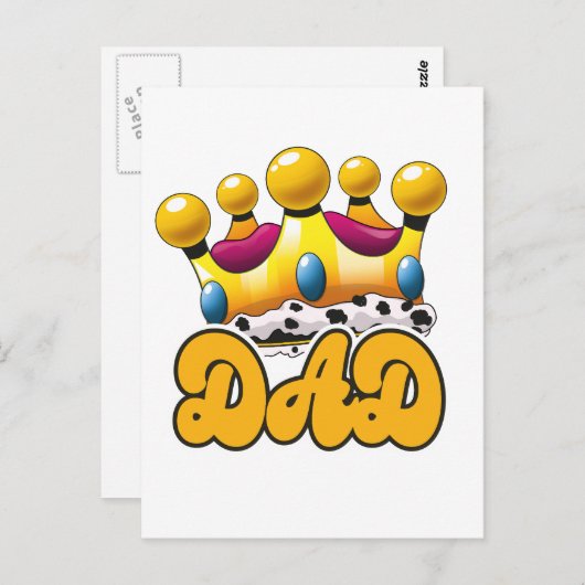 Vater Kings Crown Postkarte (Vorne/Hinten)