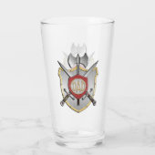 Vater Knights Battle Wappen Glas (Rückseite)