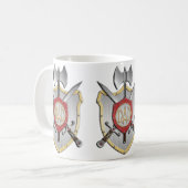 Vater Knights Battle Wappen Kaffeetasse (Vorderseite Links)