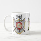 Vater Knights Battle Wappen Kaffeetasse (Links)