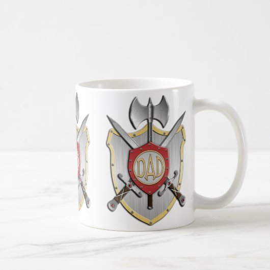 Vater Knights Battle Wappen Kaffeetasse (Rechts)