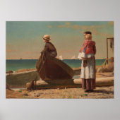 Vater kommt! 1873 Winslow Homer Kunst Poster (Vorne)
