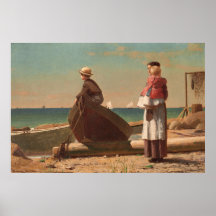 Vater kommt! - Winslow Homer Fine Art Poster