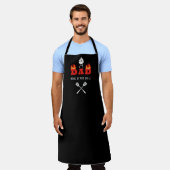 VATER König der Grill GRILLEN schwarz Schürze (Getragen)