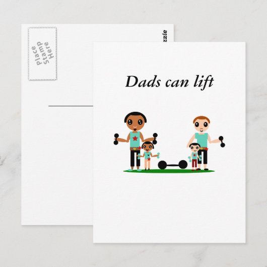 Vater können steigen postkarte (Vorne/Hinten)