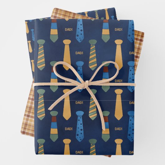 Vater Krawatte Vatertag Geschenkpapier Set (Beispiel)