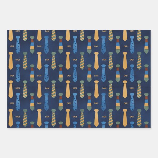 Vater Krawatte Vatertag Geschenkpapier Set (Vorderseite)