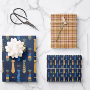 Vater Krawatte Vatertag Geschenkpapier Set