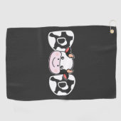 Vater Kuh Kuh Muster Vatertag drucken Golfhandtuch (Horizontal)