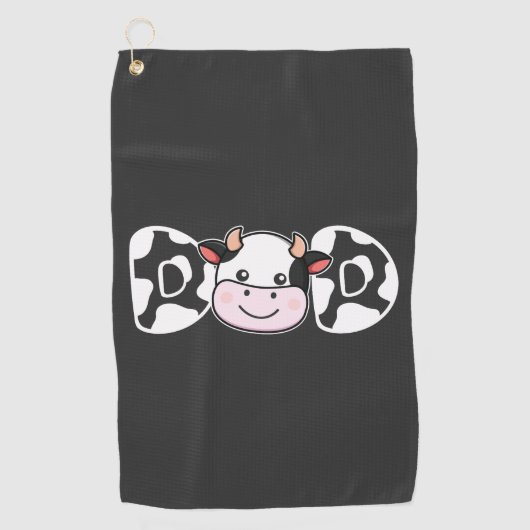 Vater Kuh Kuh Muster Vatertag drucken Golfhandtuch (Vorderseite)