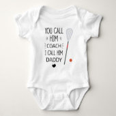 Vater Lacrosse Coach - Lacrosse Baby Strampler (Vorderseite)