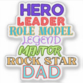 Vater Leader & Role Model Aufkleber (Vorderseite)