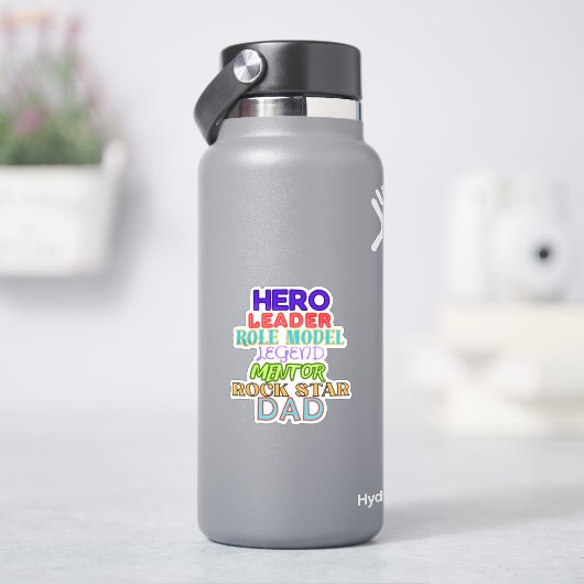 Vater Leader & Role Model Aufkleber (HydroFlask)
