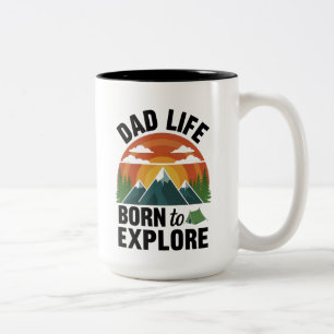 Vater Leben Geboren zu erforschen Zweifarbige Tasse