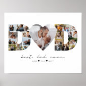 Vater Letter Cutout 23 Foto Collage Geschenk für V Poster (Vorne)