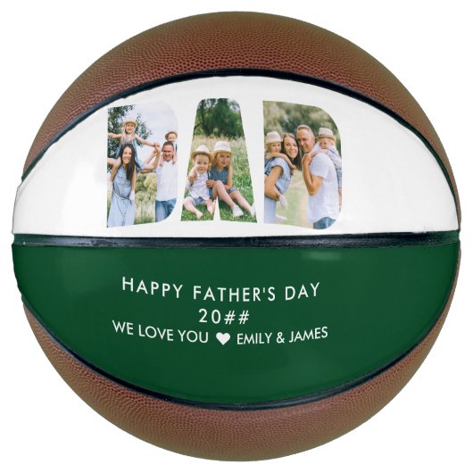 VATER Letter Cutout-BildCollage Benutzerdefinierte Basketball (Vorderseite)