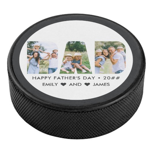 VATER Letter Cutout-BildCollage Benutzerdefinierte Eishockey Puck (3/4)