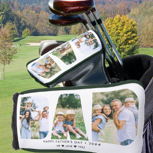 VATER Letter Cutout Foto Collage benutzerdefiniert Golf Headcover