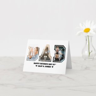 VATER Letter Cutout Foto Collage Vatertag Karte