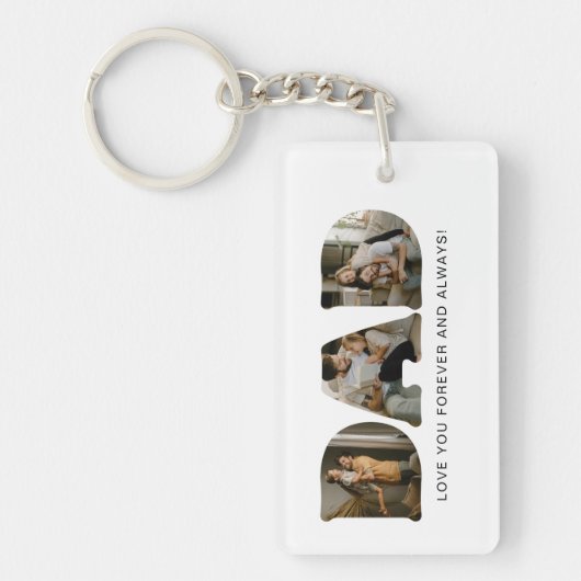 VATER Letter Foto Collage Schlüsselanhänger (Vorderseite)