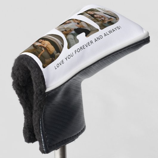 VATER Letter Foto Collage Vatertag Golf Headcover (3/4 Vorderseite)