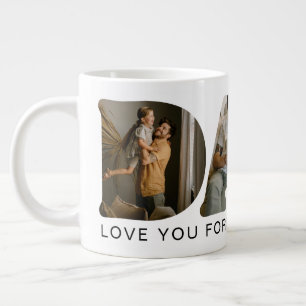 VATER Letter Foto Collage Vatertag Jumbo-Tasse