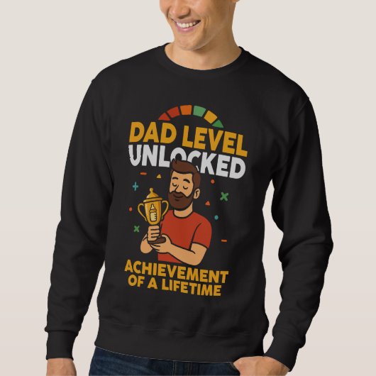 Vater Level entsperrt - Funny Vatertag Geschenk Sweatshirt (Vorderseite)