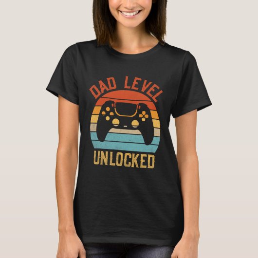 Vater Level entsperrt - Game Lover Gamer bald F T-Shirt (Vorderseite)