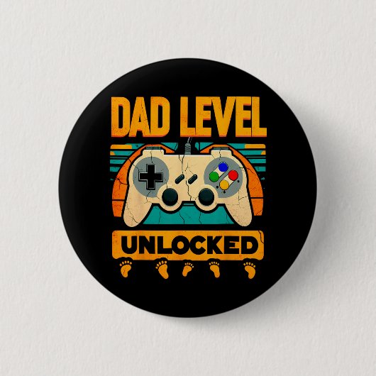 Vater Level Entsperrt Vater&#; s Day New Dad Button (Vorderseite)