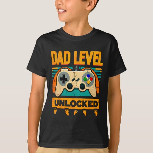 Vater Level Entsperrt Vater&#; s Day New Dad T-Shirt (Vorderseite)