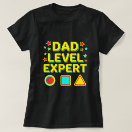 Vater-Level-Experte Retro-Gamer-Vater-Shirt T-Shirt