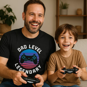 Vater Level Legendäres Spiel-Controller Vatertag T-Shirt