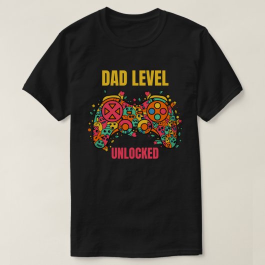 Vater Level Unlock Colour Game Controller T-Shirt (Design vorne)