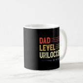 Vater Level Unlock New Dad Vaterschwangerschaft An Kaffeetasse (VorderseiteRechts)