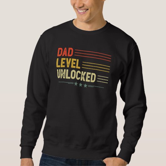 Vater Level Unlock New Dad Vaterschwangerschaft An Sweatshirt (Vorderseite)