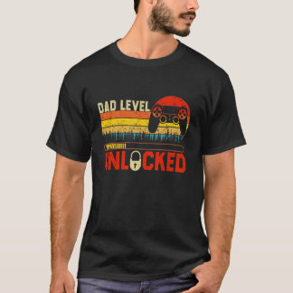 Vater Level Unlocks Schlüsselanhänger Vintag Retro T-Shirt