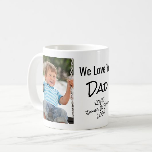 Vater Liebe Foto Kaffeetasse (Vorderseite Links)